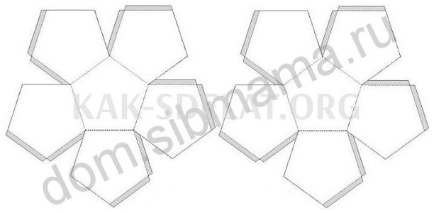 Как сделать додекаэдр из бумаги схема пошагово