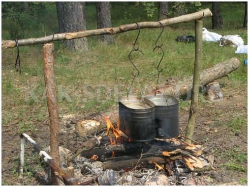 Как сделать треногу для казана своими руками