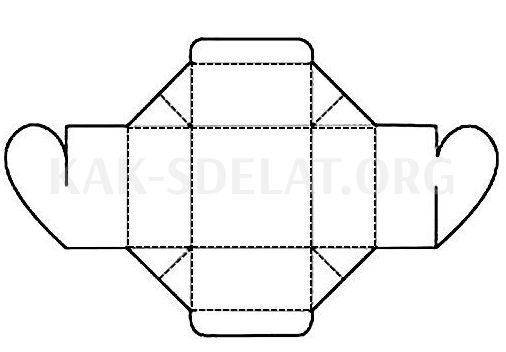 Как сделать коробку сердечко из бумаги