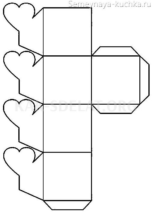 Как сделать коробку сердечко из бумаги