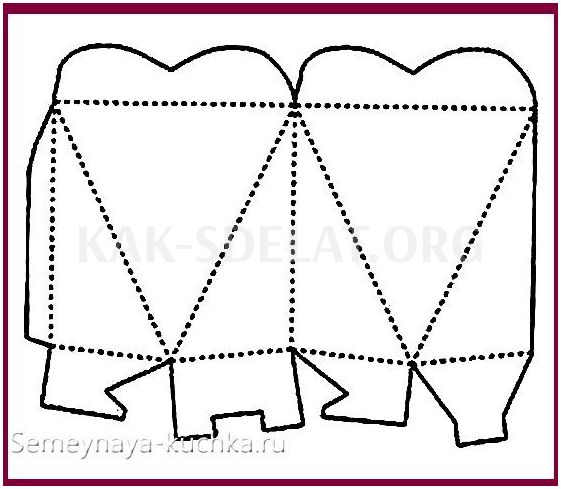 Как сделать коробку сердечко из бумаги