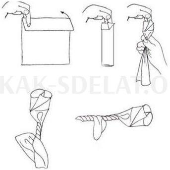 Как сделать розочку из салфетки своими руками