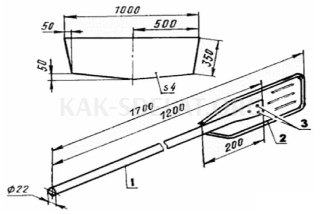 Как сделать весло для лодки своими руками